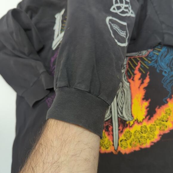 Vintage Led Zeppelin 1990s Hanes Heavyweight Band Long Sleeve Size Large - Picture 13 of 14